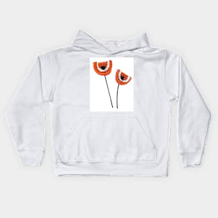 Post modern flowers Kids Hoodie